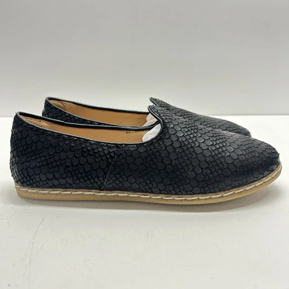 CHARIX Shoes Womens US 9 EU 39.5 Wild Black Textured Slip On Flats Casual